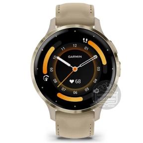Garmin Venu 3S Amoled horloge 010-02785-55 GPS 41mm leren band