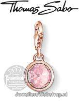 Thomas Sabo Bedel 1012-536-12 Rose quartz Pendant Charm Rose verguld