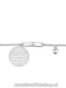 Zilveren Graveerarmband met bedel Hart 11-13 cm 1322793
