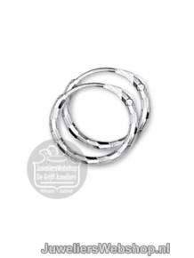 Zilveren klap creolen