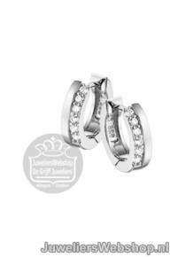 Zilveren Creolen Klapcreolen zirkonia 13.22941