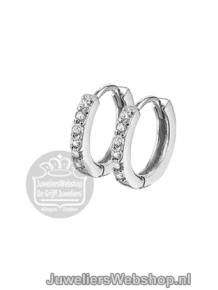  Zilveren Creolen Klapcreolen zirkonia 13.22943