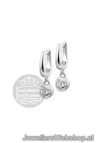 Zilveren klap creolen