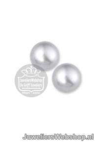 Zilveren oorknoppen met Parel 8mm