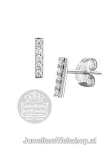 Zilveren Oorknoppen staafje Zirconia 1324562
