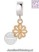 JOY de la LUZ Slide JS014 Flower verguld zilver