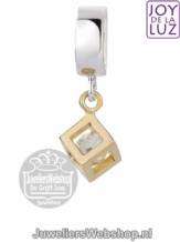 JOY de la LUZ Slide JS064 Cube verguld zilver