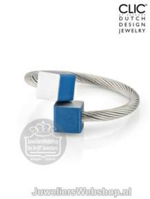clic r4b ring blauw kubus