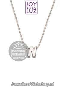 Joy de la Luz Si-W initials ketting met hanger W
