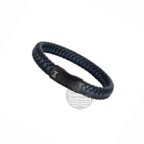 Aze Jewels Iron Jack Royal Blue-On-Black Armband AZ-BL005-Q-210