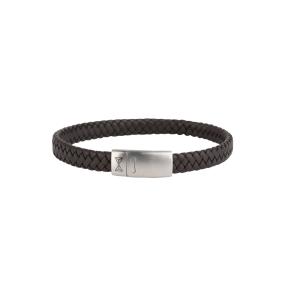 Aze Jewels Single Narrow String Brown Armband 21 cm AZ-BL010-E-210