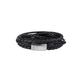 Aze Jewels Triple Twist Black Armband 21 cm AZ-BL011-A-210