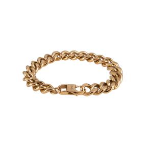 Aze Jewels Gourmette Full Flat - Dore Goldplated Armband 19,5cm AZ-BM001-D-195