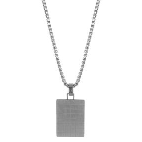 Aze Jewels Necklace Square Identity- Inox AZ-NL004-A-070