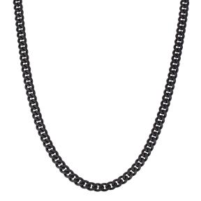 Aze Jewels Necklace Gourmette Eight Noir AZ-NL006-B-060