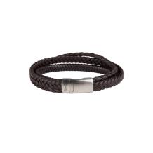 Aze Jewels Iron Three String Brown Armband 19,5 cm AZ-BL002-B-195
