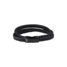 Aze Jewels Iron Three String Black-on-Black Armband 21 cm AZ-BL002-D-210