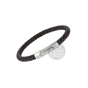 Aze Jewels Iron Single String Black Brown Armband AZ-BL004-H-195
