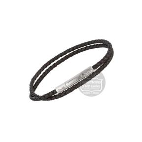 Aze Jewels Iron Double Slim String Brown Armband AZ-BL027-B-195