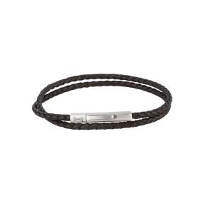 Aze Jewels Iron Double Slim String Brown Armband AZ-BL027-B-195