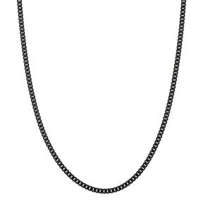Aze Jewels Necklace Gourmette Four Noir AZ-NL017-B-060