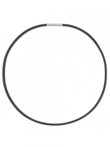 boccia ketting zwart rubber met titanium sluiting 0827-01