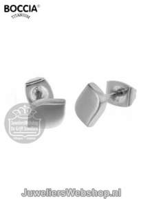 Boccia titanium oorknoppen 05008-01 zilverkleurig