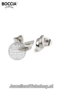 boccia oorknop 0552-01 titanium zilverkleurig