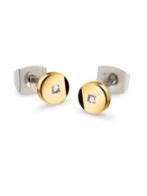 Boccia 05064-04 Oorstekers Titanium verguld met Diamant