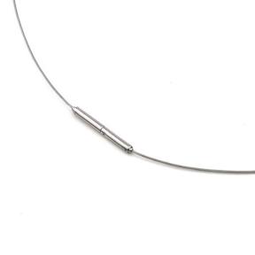 Boccia 0803-01 Collier 50cm Staaldraad Titanium