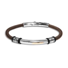 Borsari Armband Audace Acciaio Staal met goud BRAUD07B