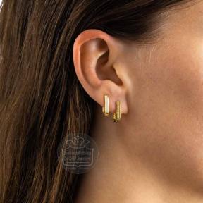 buddha to buddha oorbel 406GV Reversible Hoop verguld