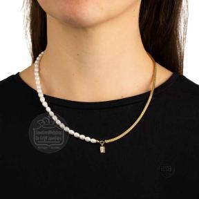 buddha to buddha necklace 713GV barbara pearl Goldplated