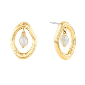 Calvin Klein CK Edgy Pearls oorbellen CJ35000562 Goldplated