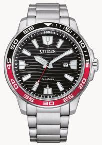 citizen eco drive sport horloge AW1527-86E Zwart