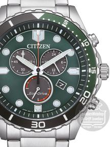 citizen AT2561-81X chrono groen eco drive