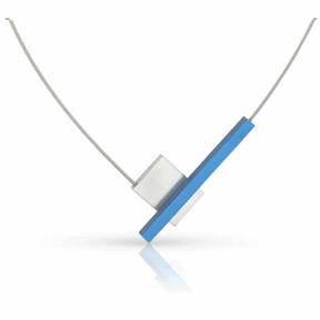 Clic C261B collier staaldraad met aluminium blauw