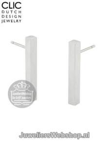clic 026 oorknoppen staaf mat en glanzend