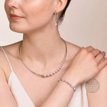 Coeur de Lion Oorbellen 1102/21-1417 Zilver parel