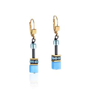 Coeur de Lion Oorbellen 2838/20-1573 Blauw Goldplated