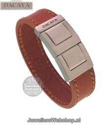 dacaya fat chopper f122320 armband cognac 20mm