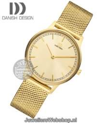 danish design 1249 dameshorloge edelstaal goudkleurig