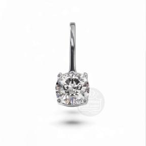 Zilveren diamanten Hanger met lab grown diamant