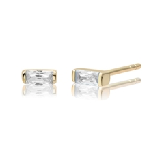Sparkling Jewels Baguette Studs verguld White Flame EAG08-CZ01