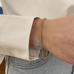 Fjory Gouden Spiga vierkant Armband 40-SPIV02519