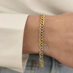 Fjory Gouden Fantasie Ruit Armband 41-FRS0519