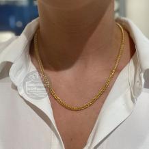 Fjory Gouden Vierkant Gourmet Collier 40-FGV0345