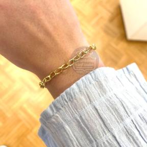 Fjory Gouden Jasseron Armband 40-JGW19