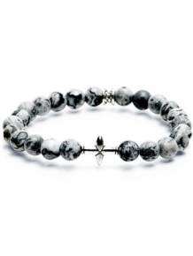 Gemini armband Cross mat grijs Large