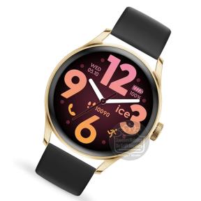 Ice-Smart Round Goldplated Black 3.0 Horloge 025106